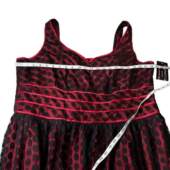 NWT Signature by Robbie Bee Sleeveless Dress Polka Dot Overlay Formal Size 22W - Picture 10 of 12